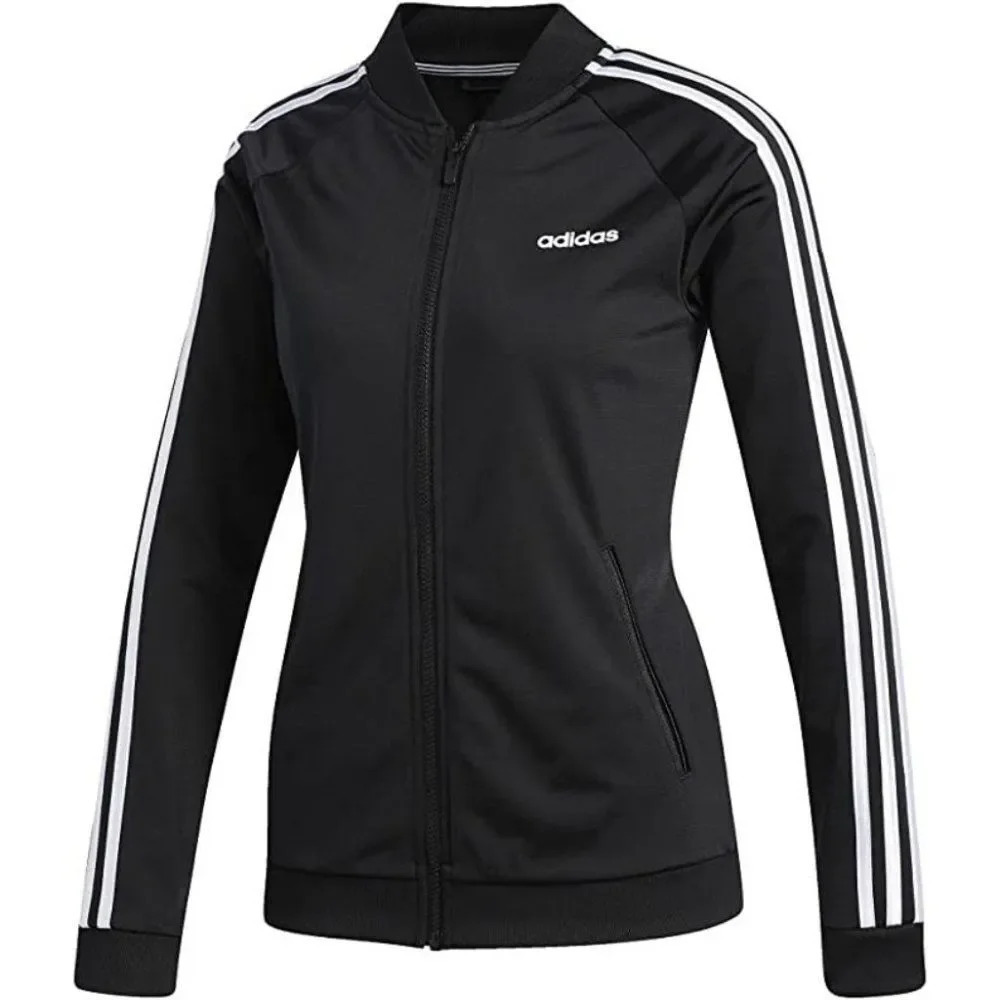 Adidas Women's Black & White Dazzle Tricot Track Jacket Size Medium
